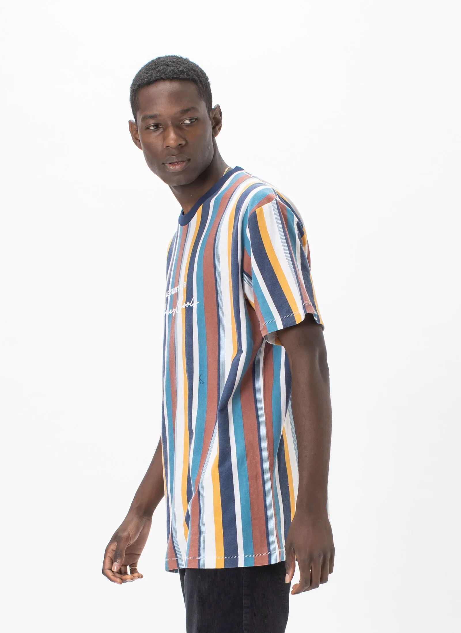 Club Script Tee 90S Stripe sold by Barney Cools product image thumbnail 3