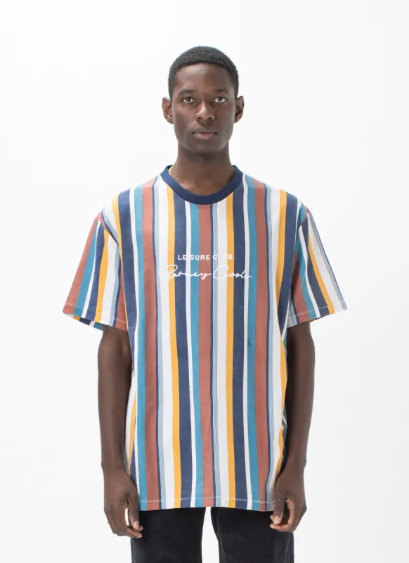 Club Script Tee 90S Stripe sold by Barney Cools