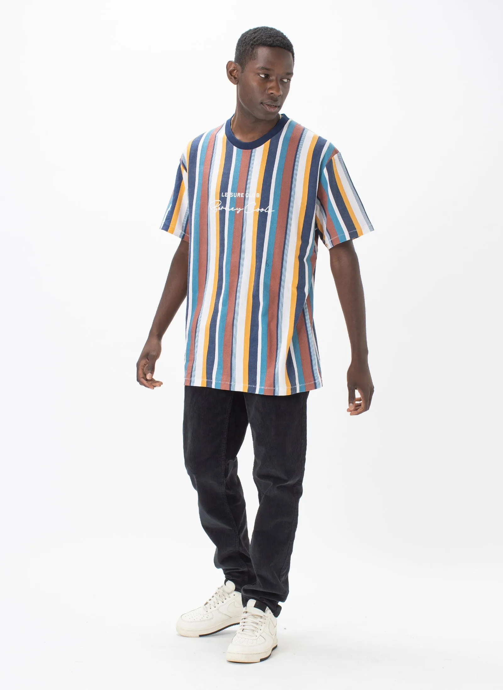 Club Script Tee 90S Stripe sold by Barney Cools product image thumbnail 5