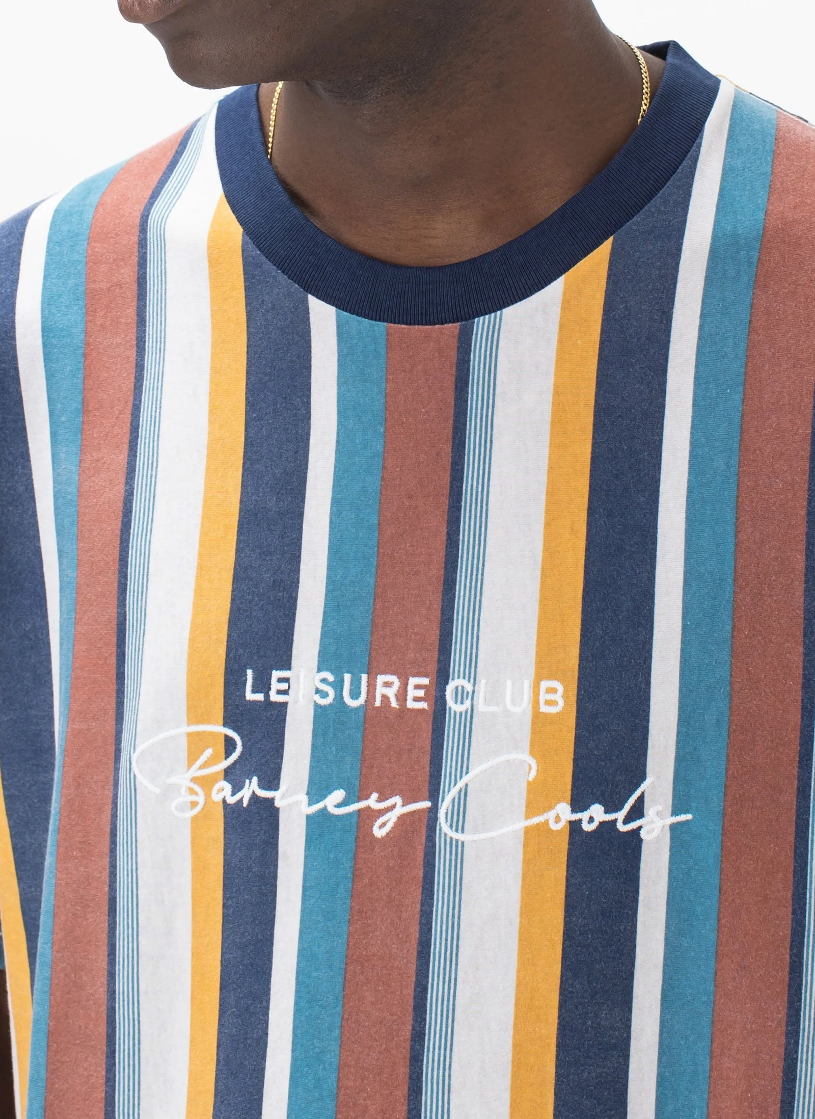Club Script Tee 90S Stripe sold by Barney Cools product image thumbnail 2