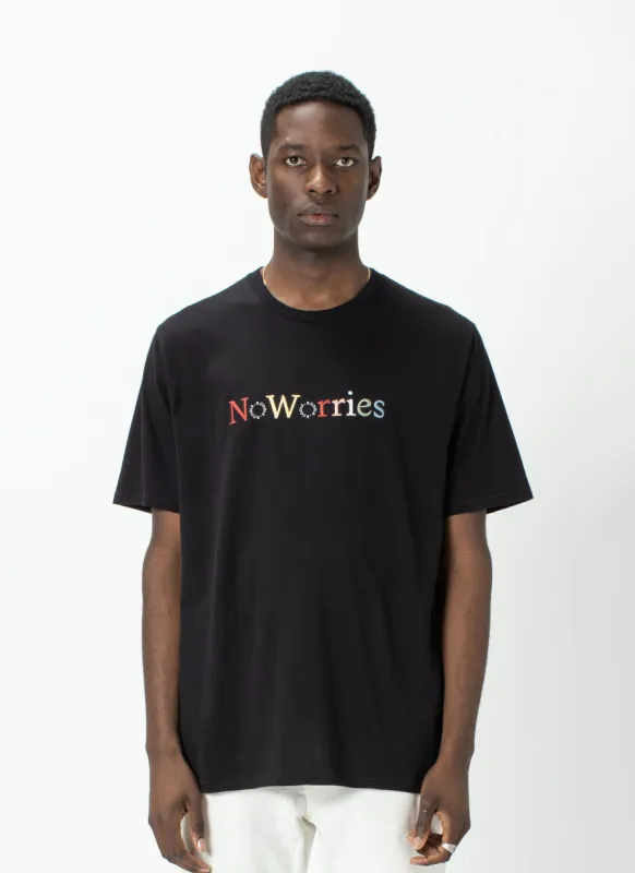 No Worries Tee Black sold by Barney Cools