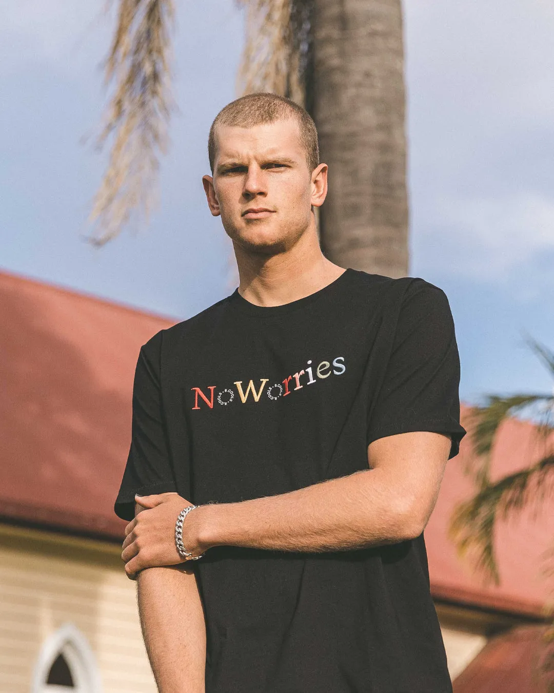 No Worries Tee Black sold by Barney Cools product image thumbnail 2