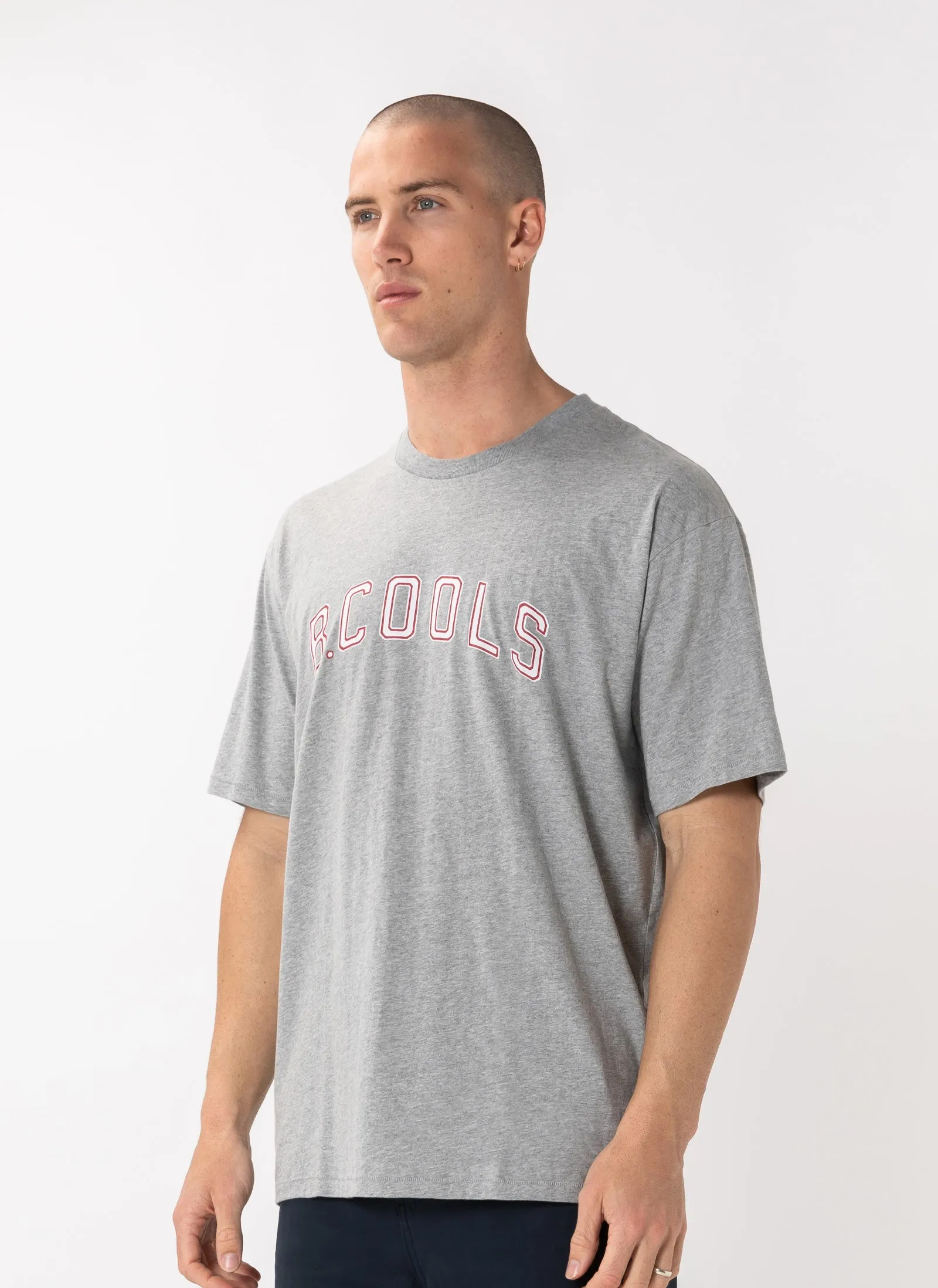 College Homie Tee Grey Melange sold by Barney Cools product image thumbnail 3
