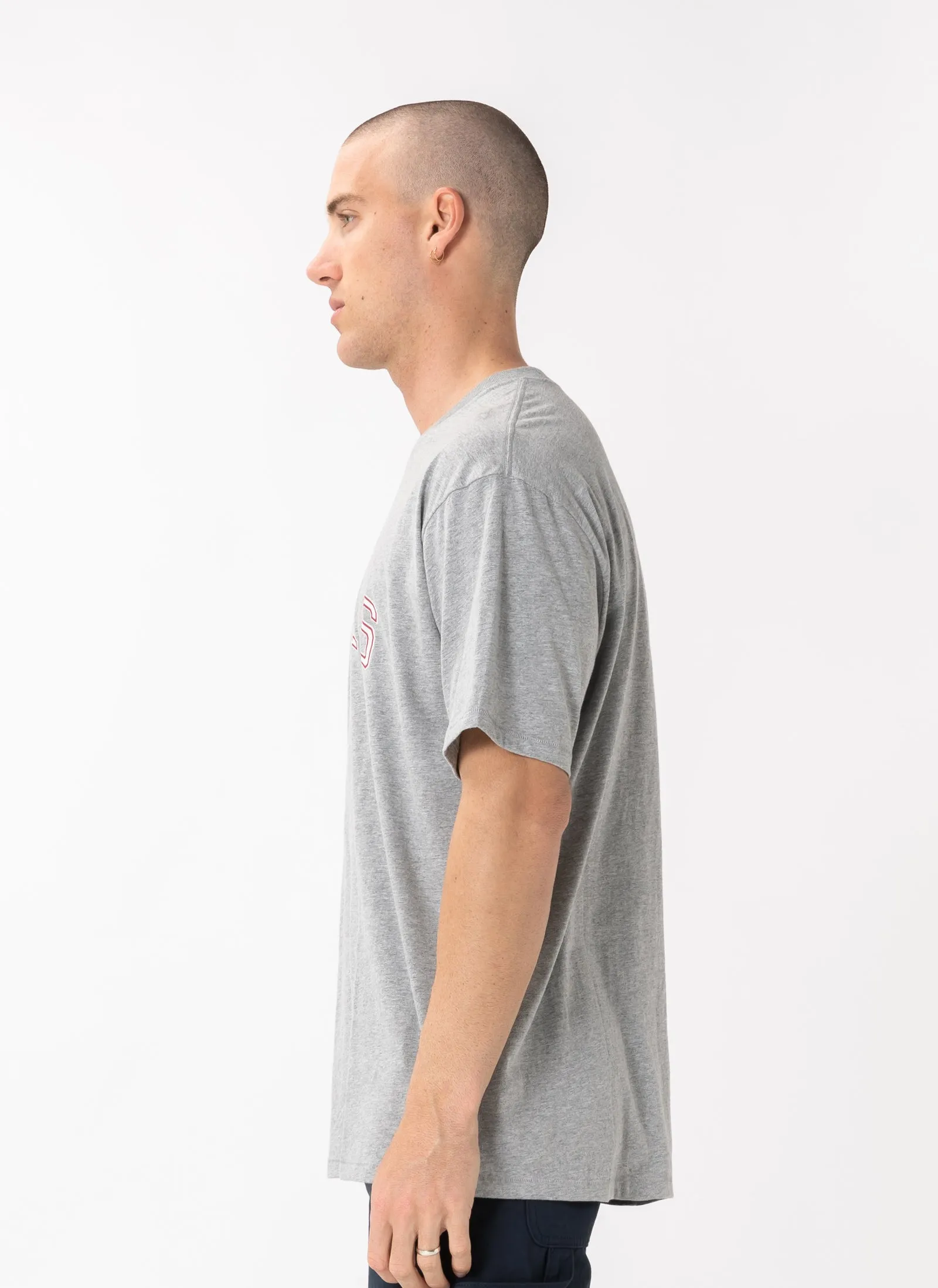 College Homie Tee Grey Melange sold by Barney Cools product image thumbnail 4