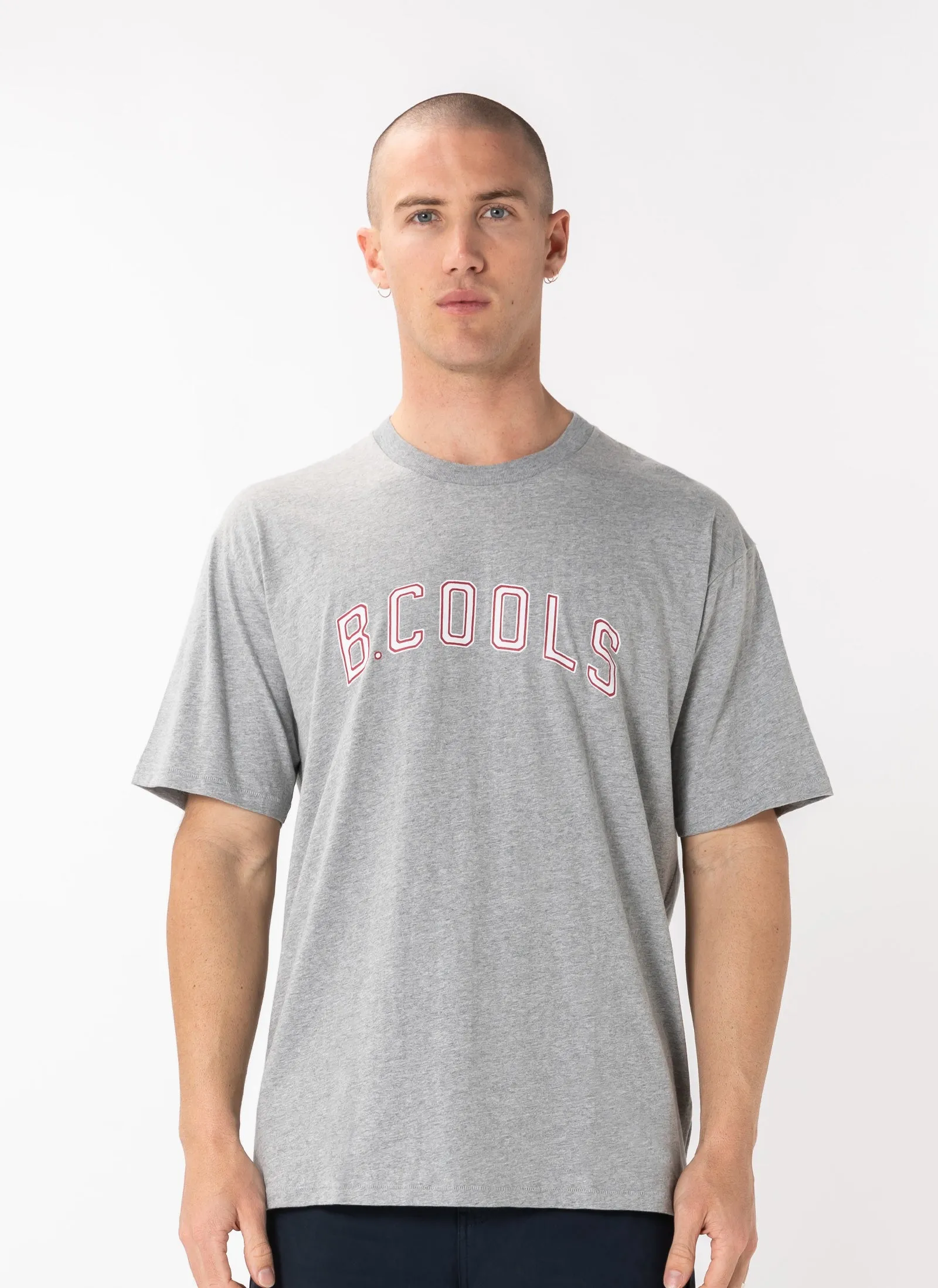 College Homie Tee Grey Melange sold by Barney Cools