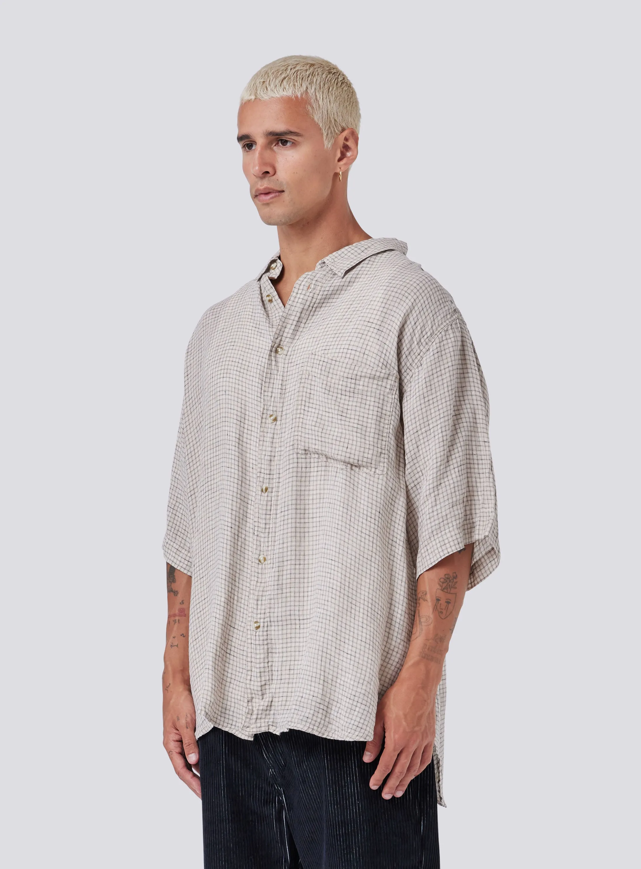 Homie Shirt Bone Micro Plaid sold by Barney Cools product image thumbnail 4