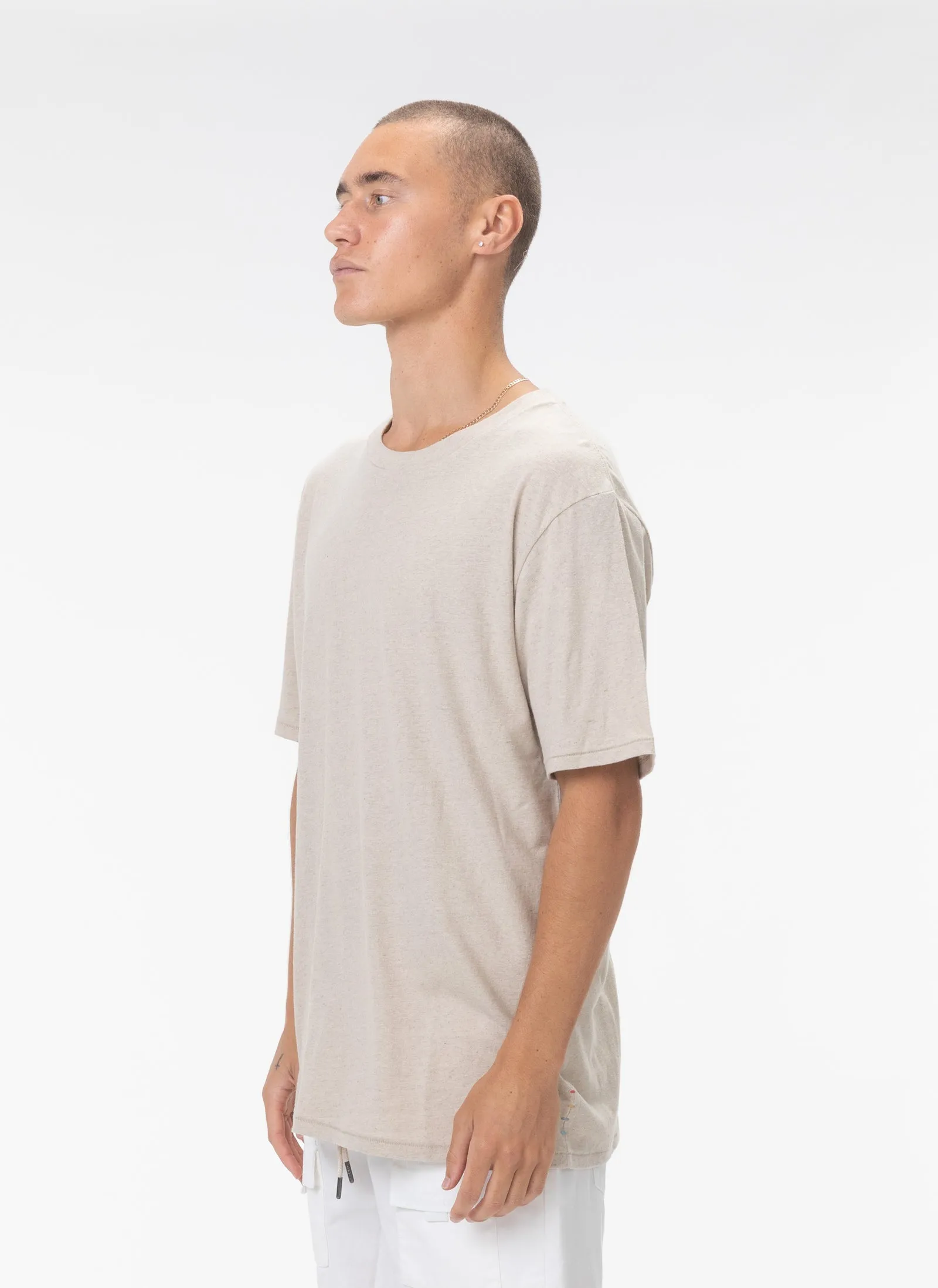 Lucia Linen Tee Beige sold by Barney Cools product image thumbnail 3