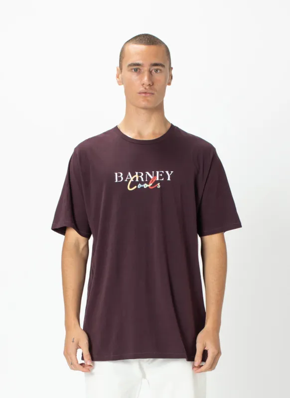 Colour Script Tee Oxblood sold by Barney Cools