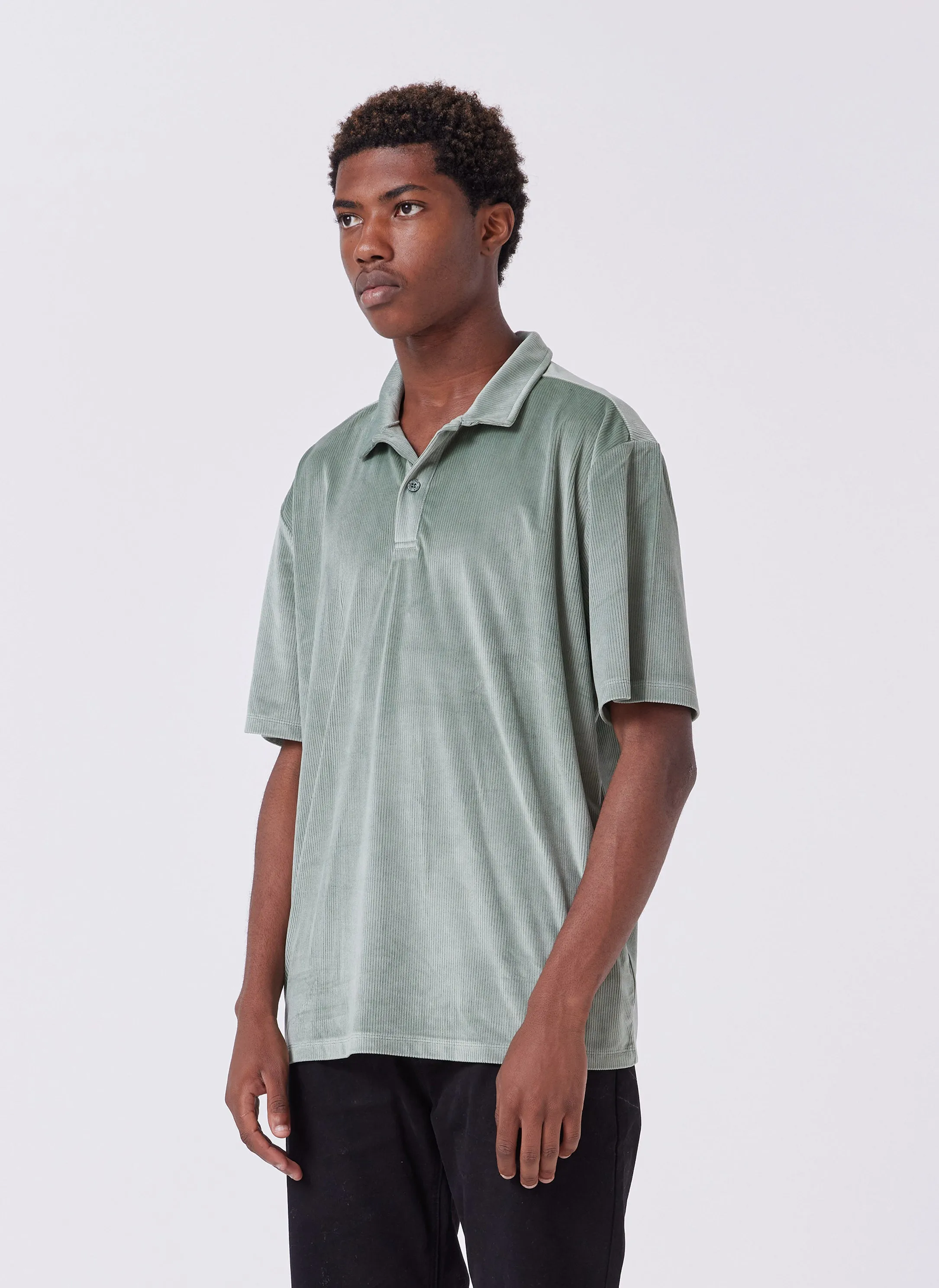 Velour Cord Polo Teal sold by Barney Cools product image thumbnail 4