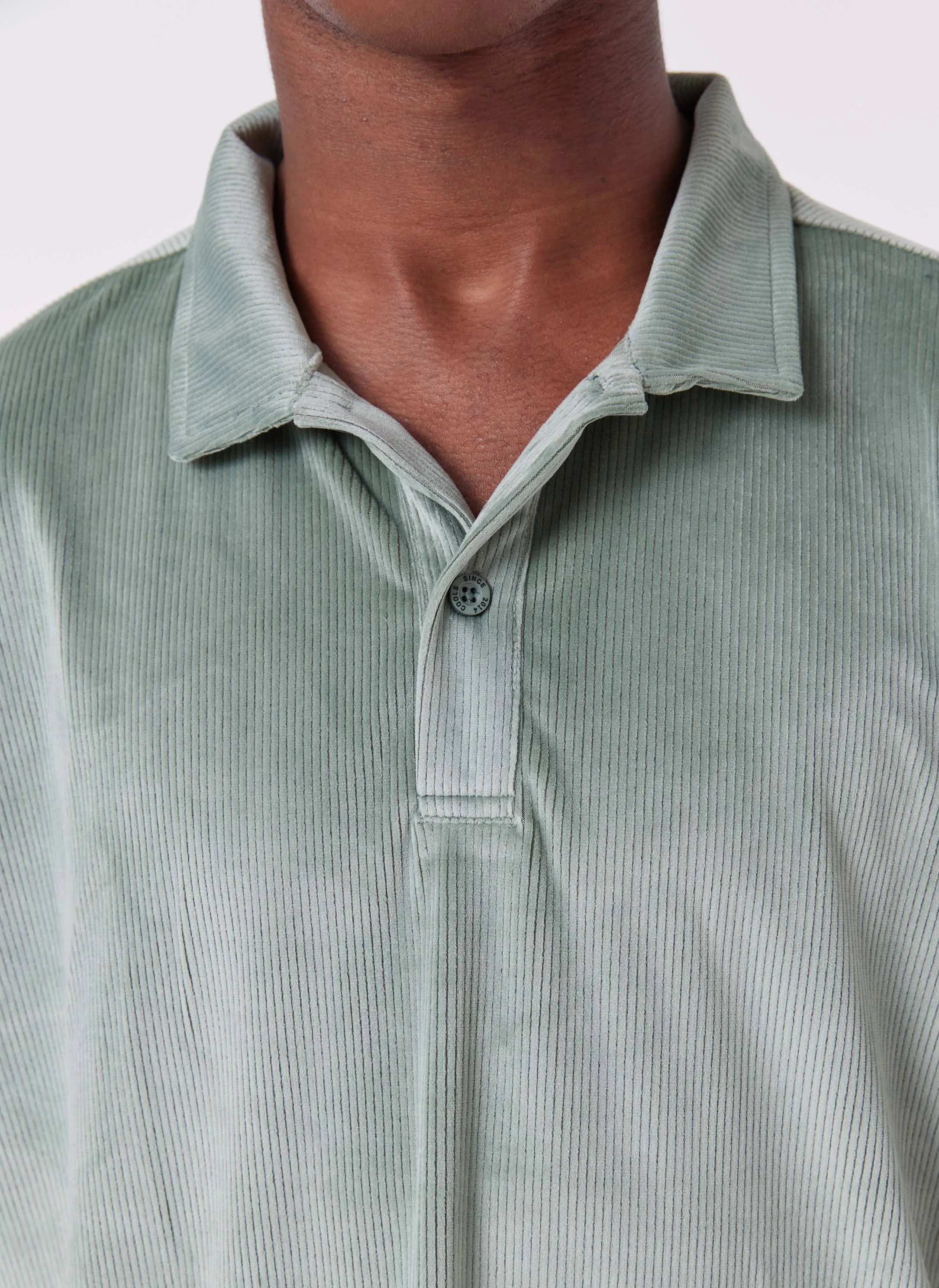 Velour Cord Polo Teal sold by Barney Cools product image thumbnail 2