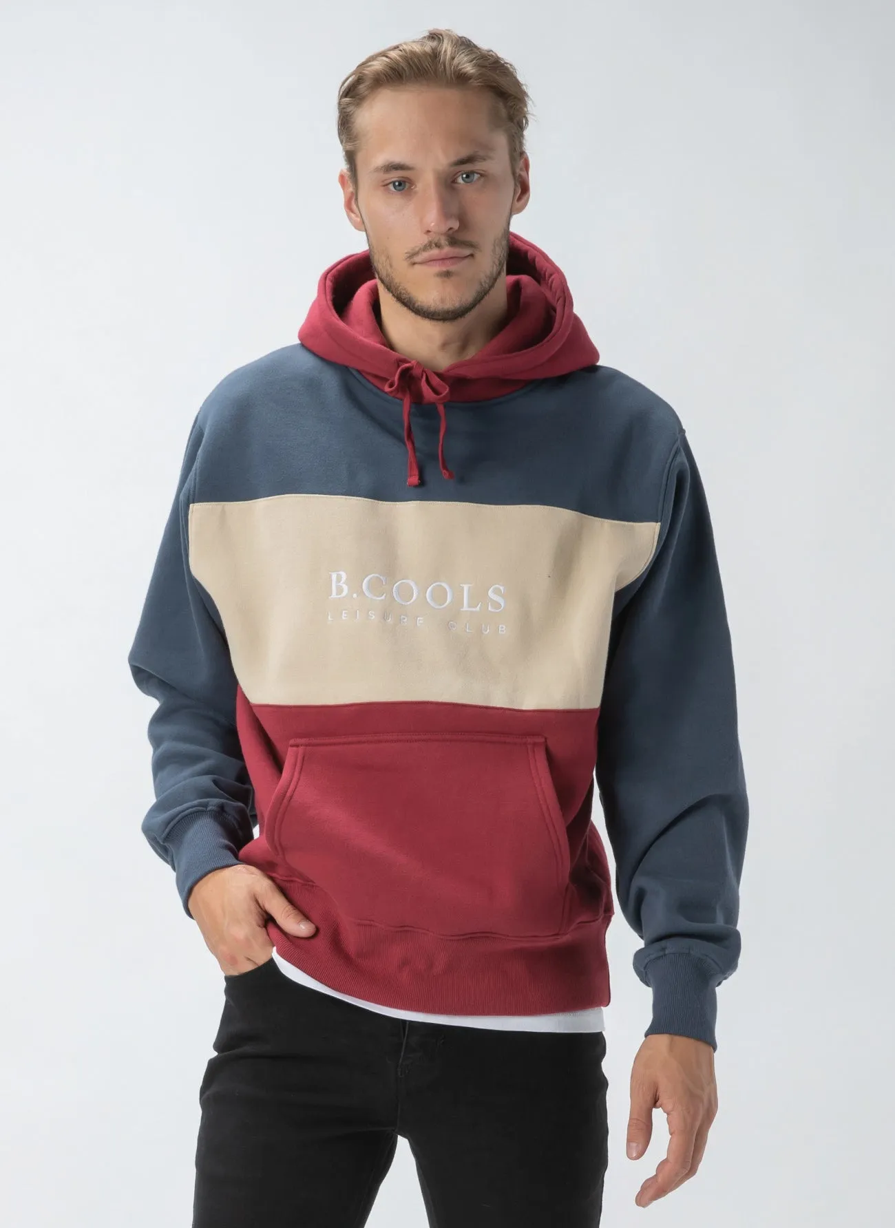 B.Cools Hood Sweatshirt Red Panel sold by Barney Cools