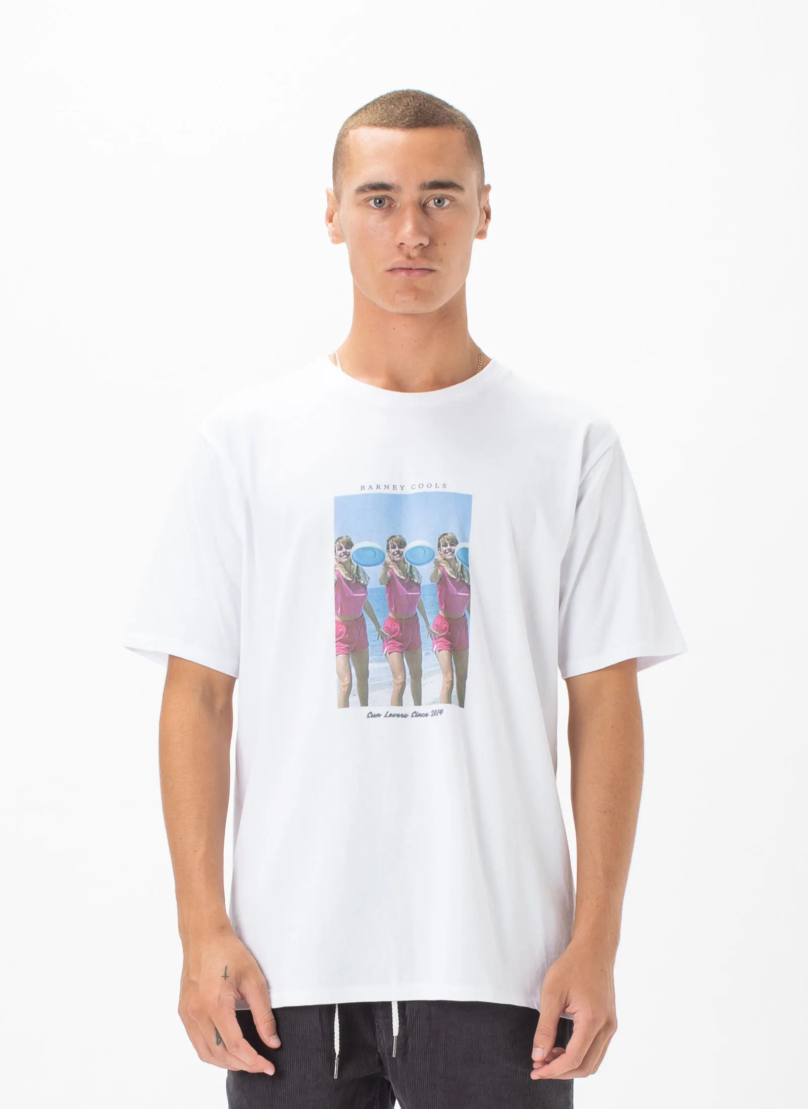 Sun Lover Tee White sold by Barney Cools