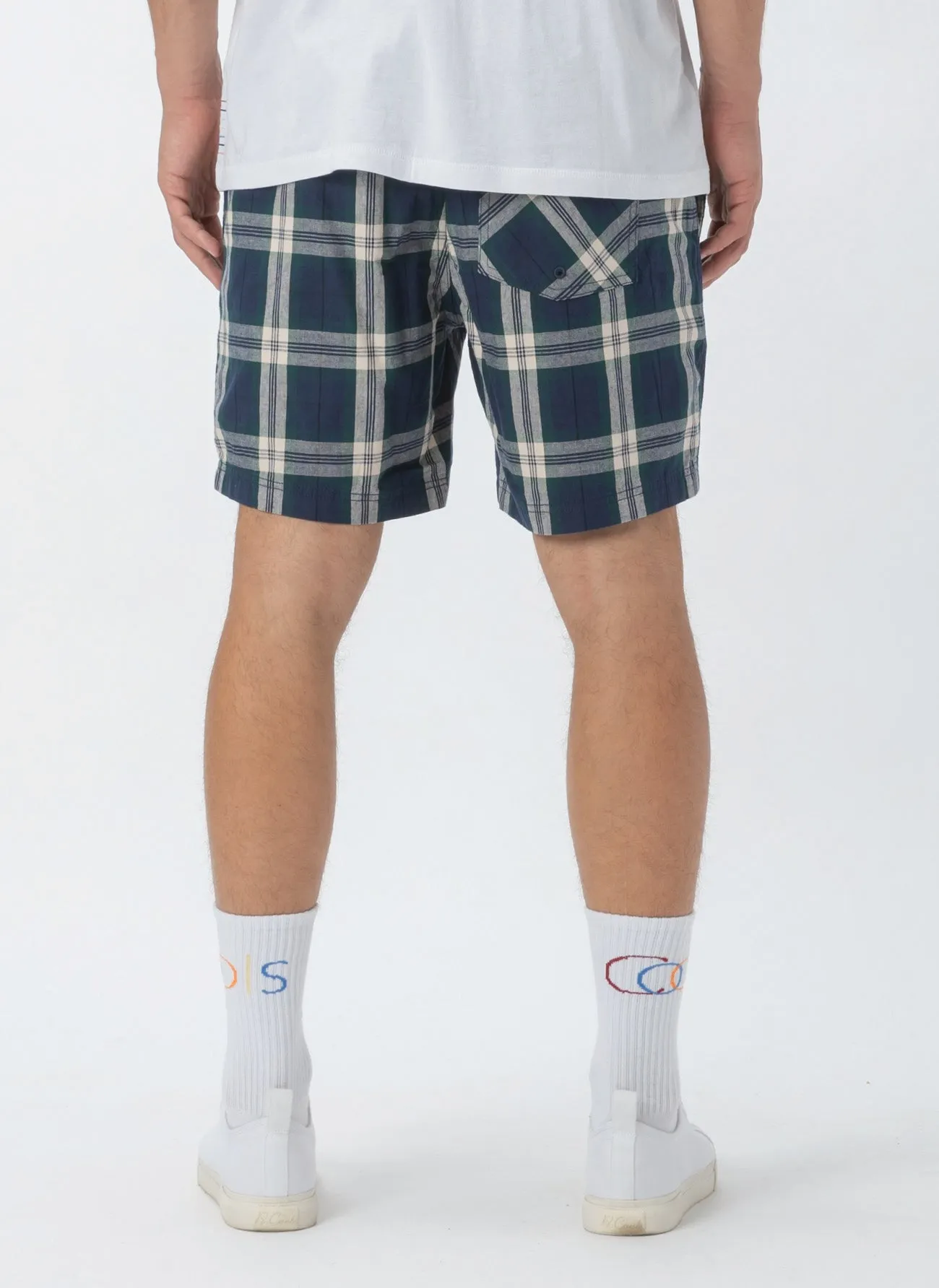 Poolside 17" Short Navy Check sold by Barney Cools product image thumbnail 4
