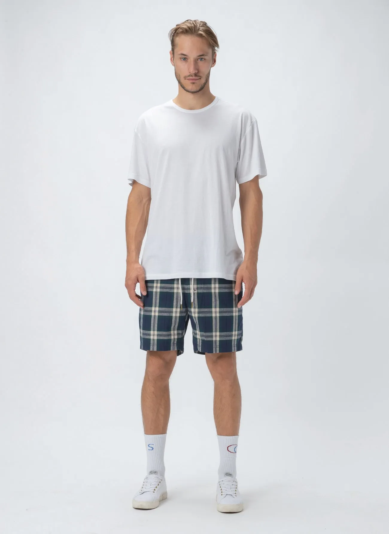 Poolside 17" Short Navy Check sold by Barney Cools product image thumbnail 5
