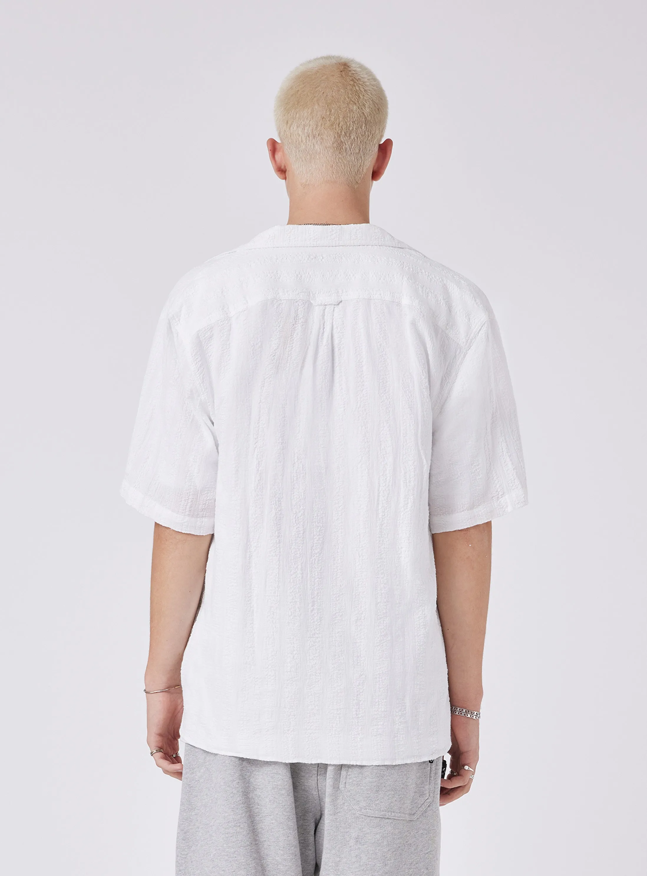 Resort Shirt White Seersucker sold by Barney Cools product image thumbnail 5