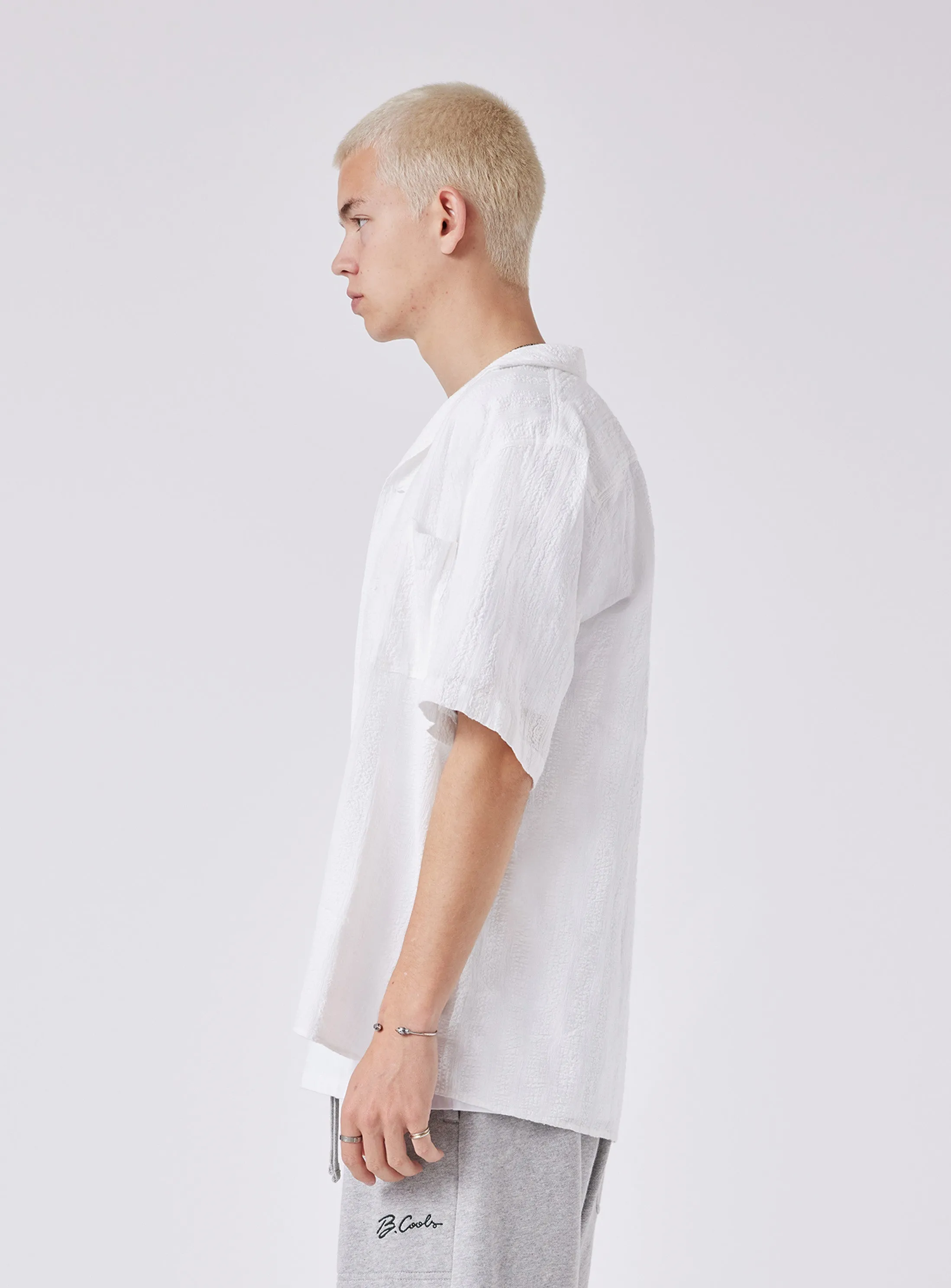 Resort Shirt White Seersucker sold by Barney Cools product image thumbnail 4
