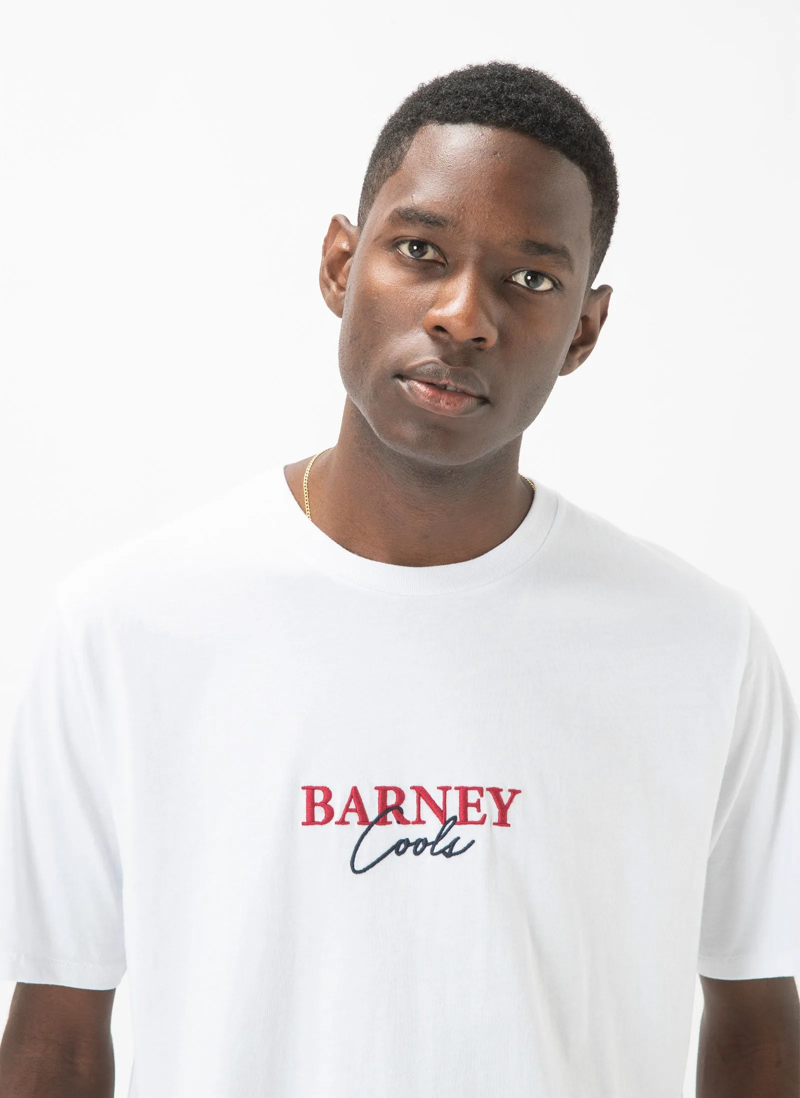 Script Embro Tee White sold by Barney Cools product image thumbnail 5