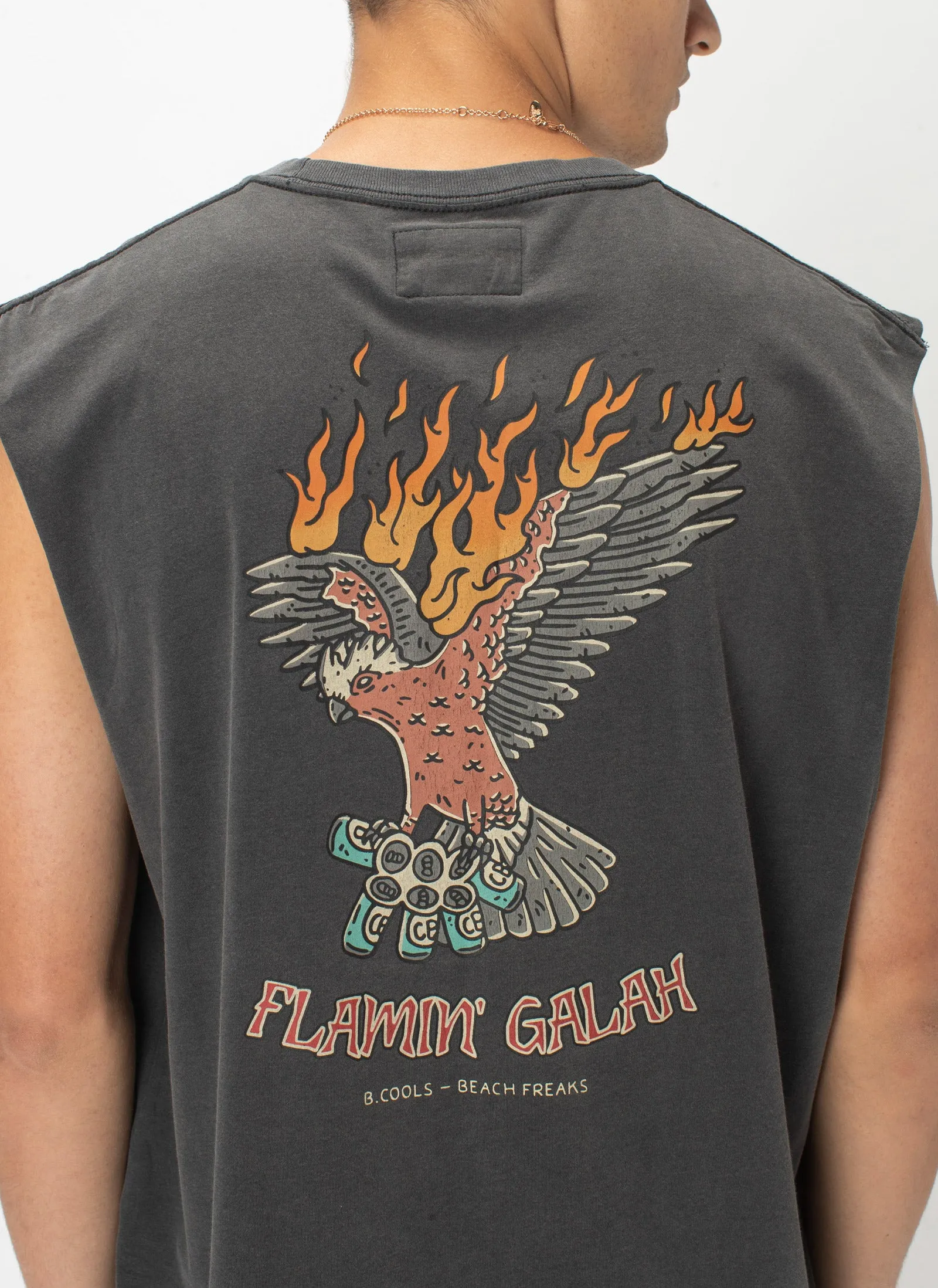 Galah Muscle Tee Pigment Black sold by Barney Cools product image thumbnail 2