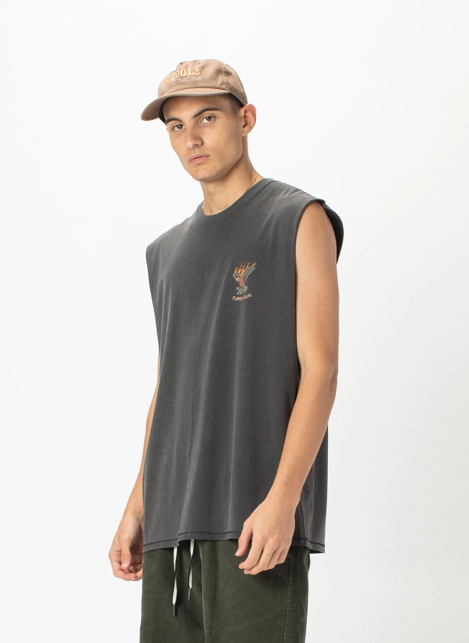 Galah Muscle Tee Pigment Black sold by Barney Cools product image thumbnail 3