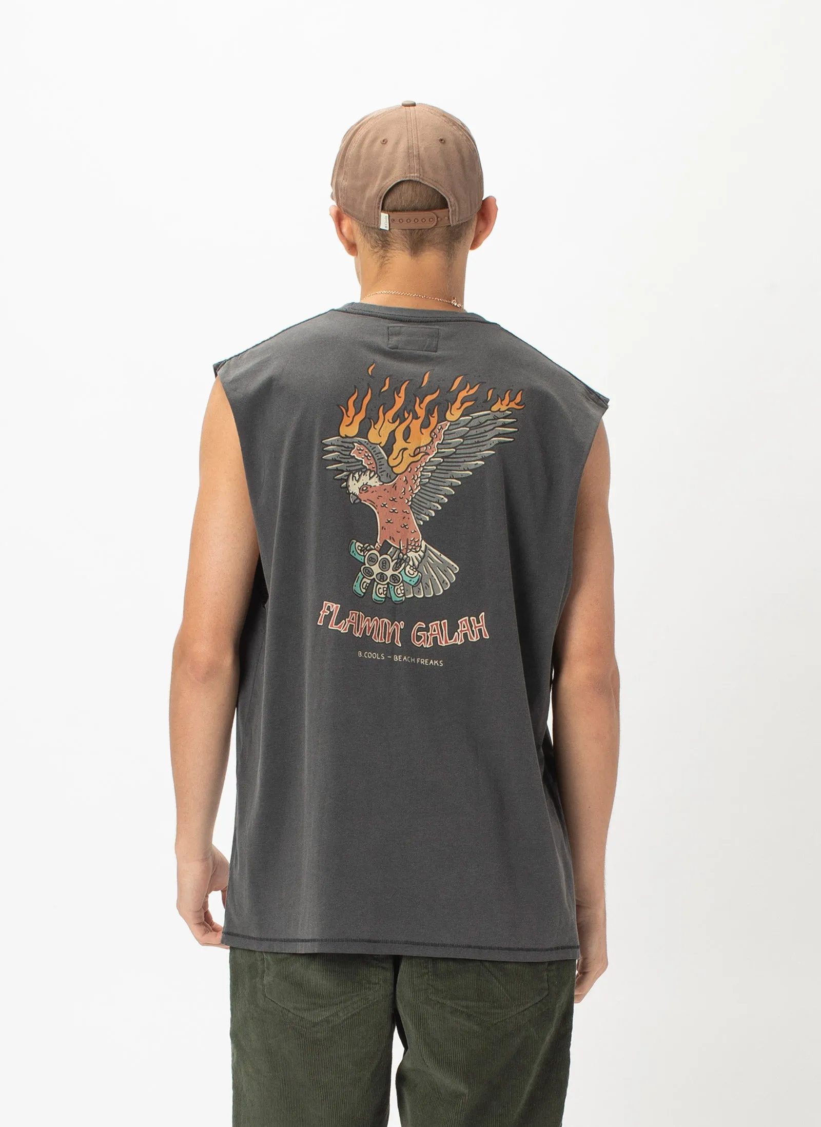 Galah Muscle Tee Pigment Black sold by Barney Cools product image thumbnail 5