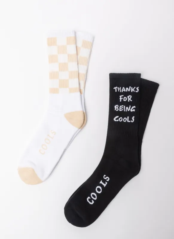 2-Pack Socks Natural/Black sold by Barney Cools