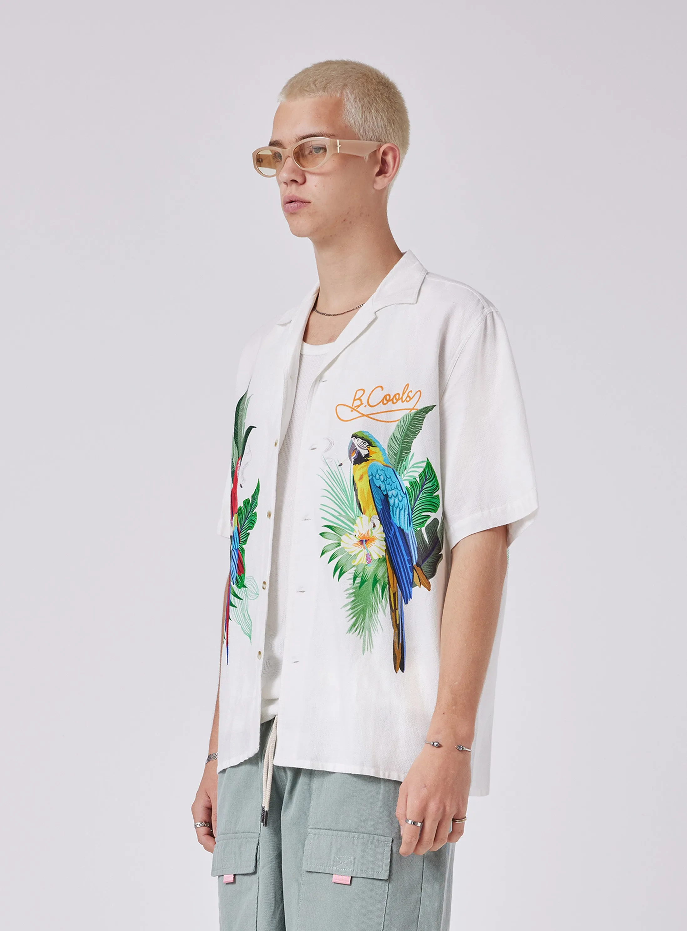 Resort Shirt White Parrot sold by Barney Cools product image thumbnail 5