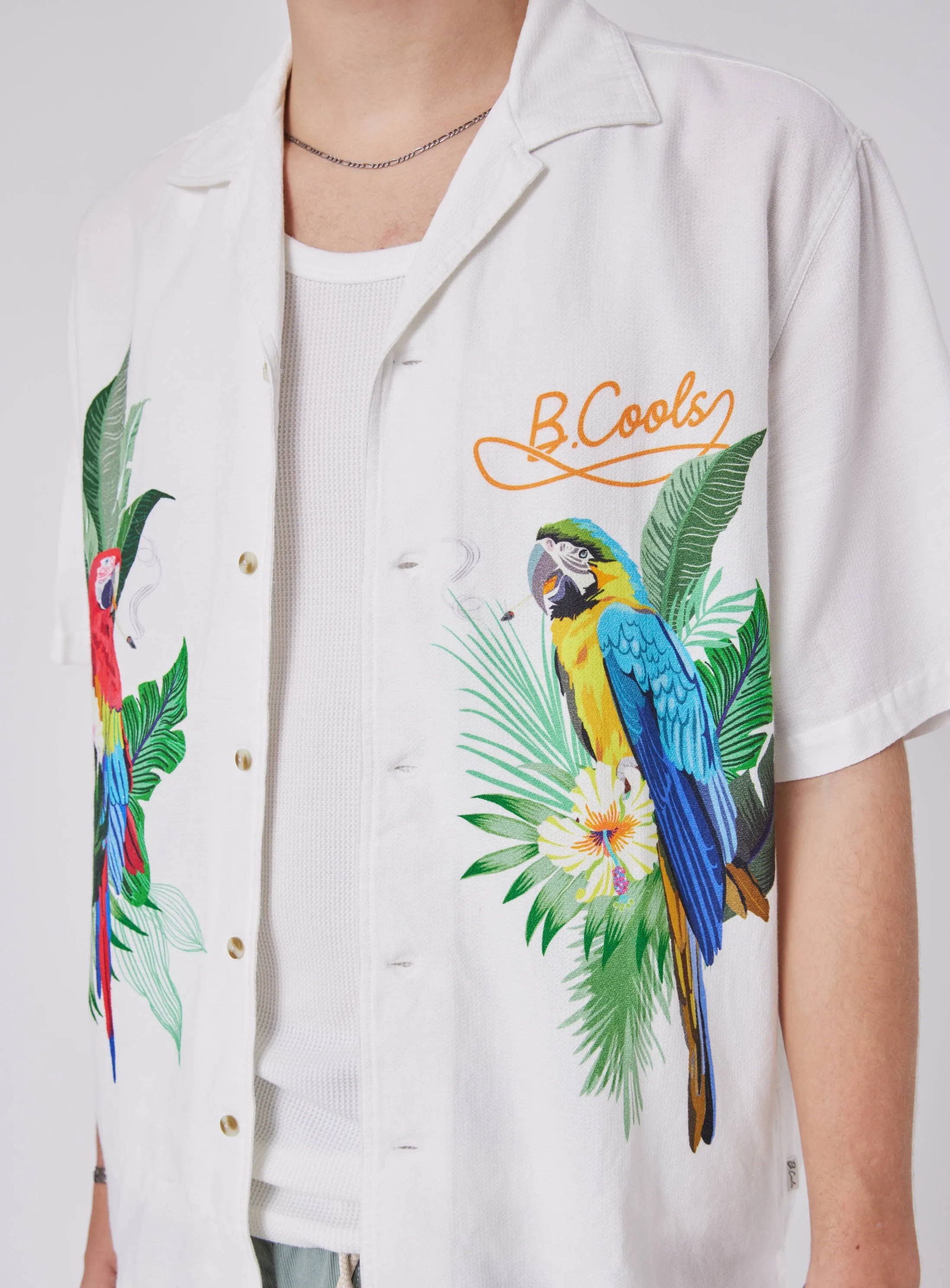 Resort Shirt White Parrot sold by Barney Cools product image thumbnail 3