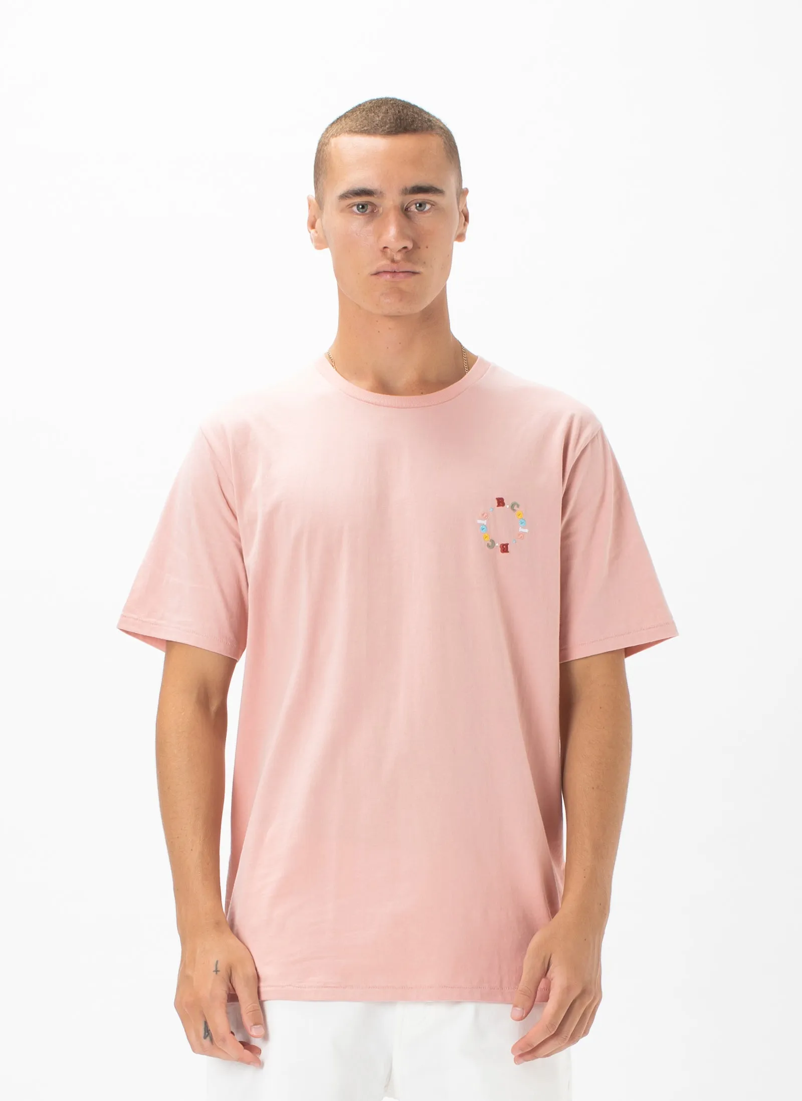 Circle Tee Dusty Pink sold by Barney Cools