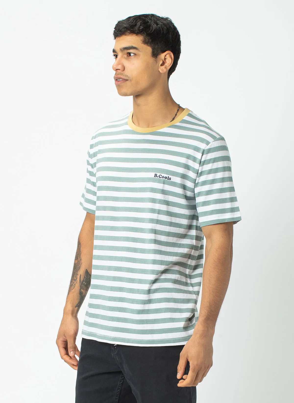 B.Cools Retro Tee Teal Stripe sold by Barney Cools product image thumbnail 3