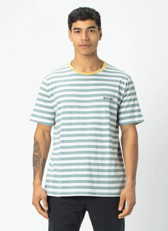 B.Cools Retro Tee Teal Stripe sold by Barney Cools