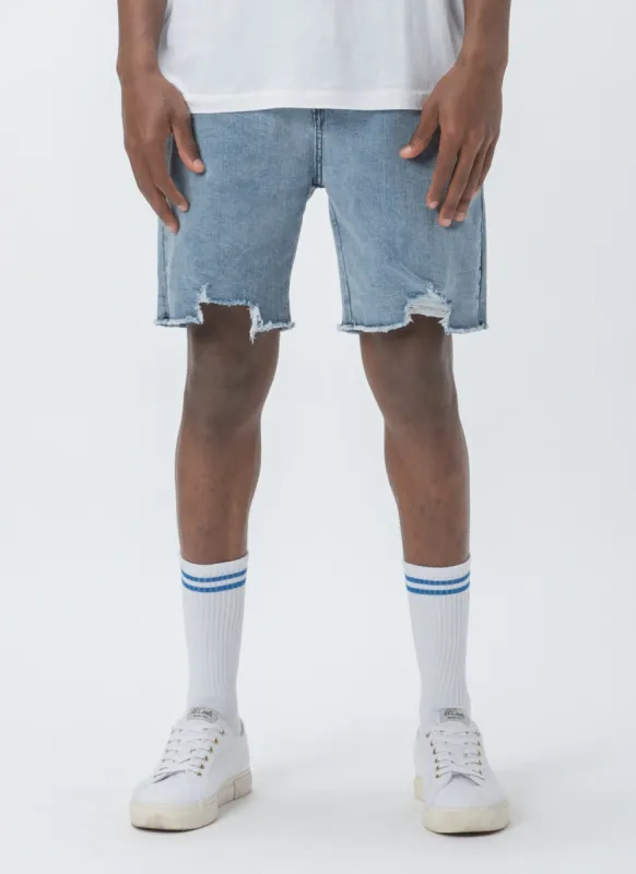 Raw Jean Short Stone Blue sold by Barney Cools