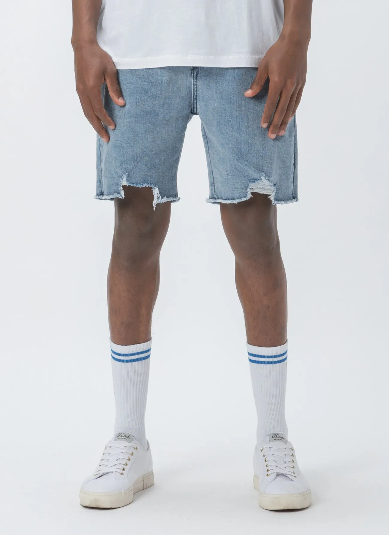 Raw Jean Short Stone Blue sold by Barney Cools