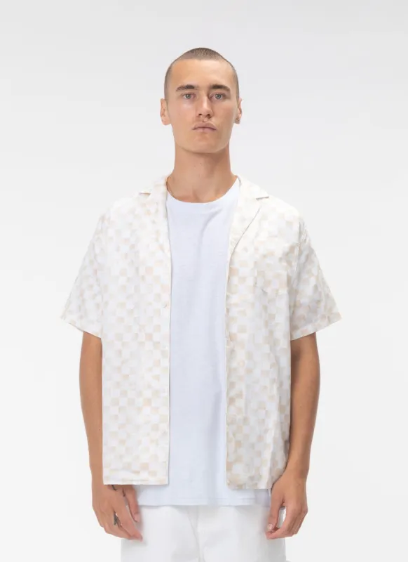 Holiday Linen Shirt Sand Checker sold by Barney Cools