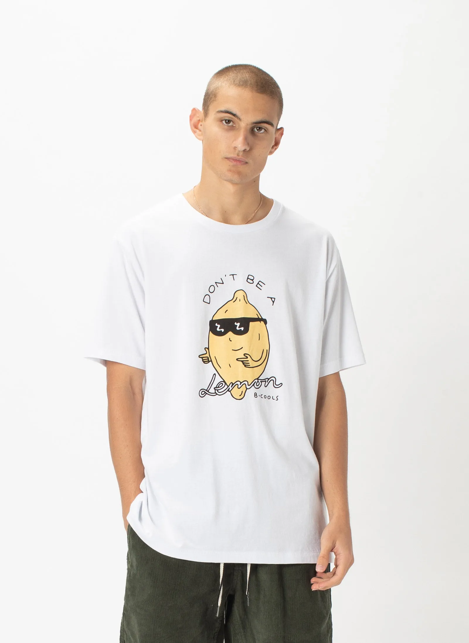 Lemon Tee White sold by Barney Cools