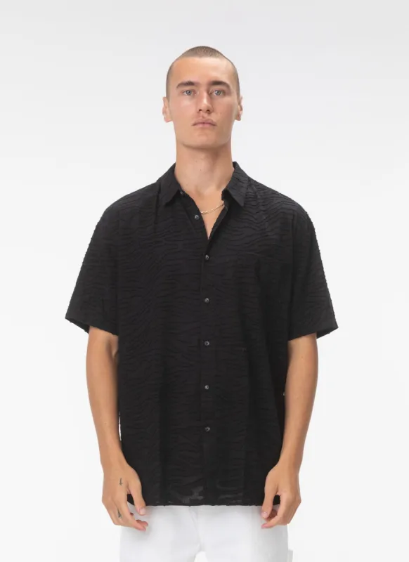 Holiday Shirt Black Leopard sold by Barney Cools