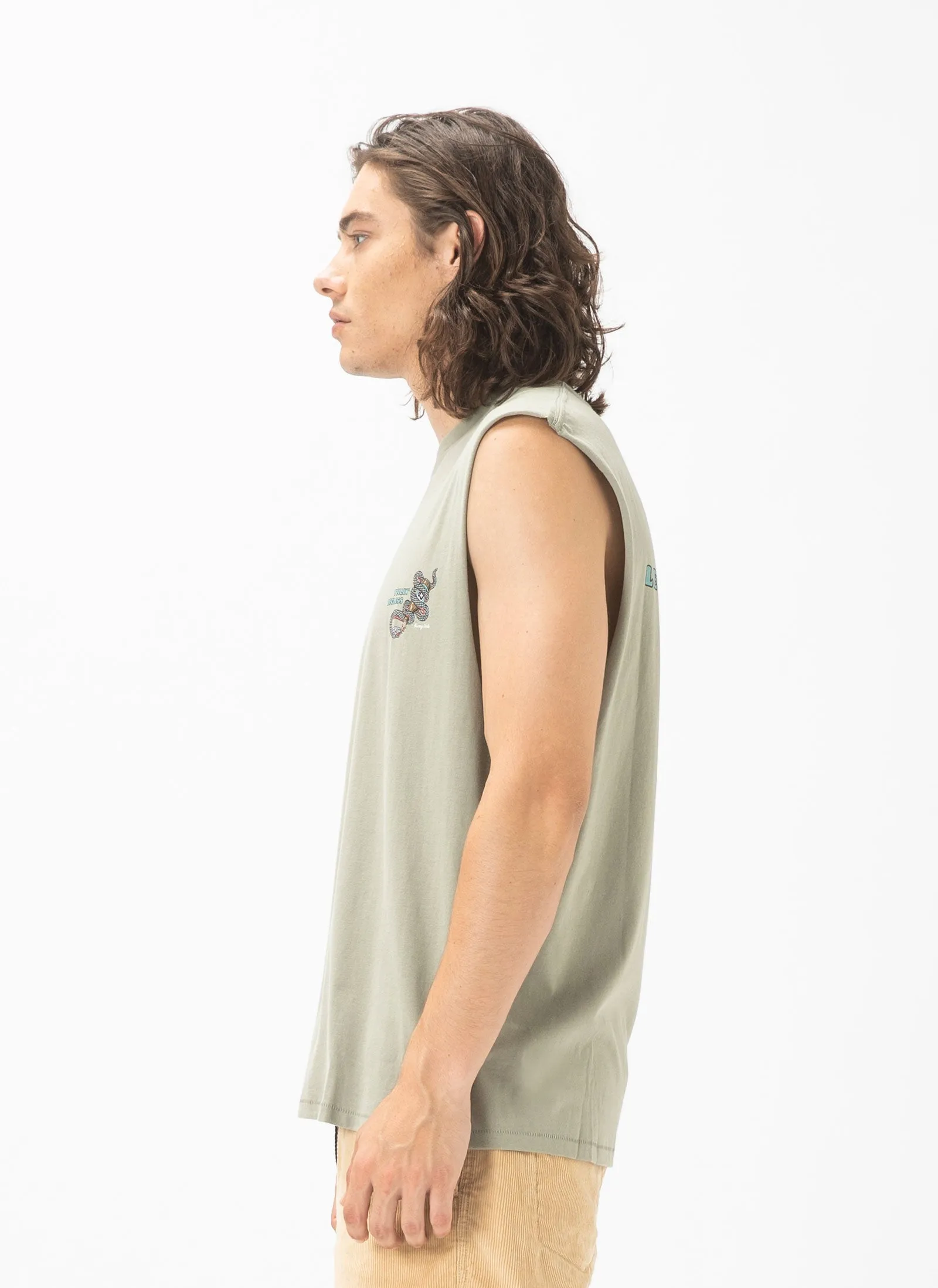 Legless Muscle Tee Sage sold by Barney Cools product image thumbnail 4