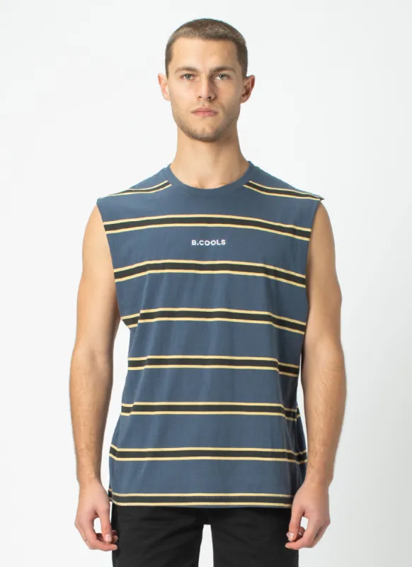 B.Cools Muscle Tee Navy Stripe sold by Barney Cools