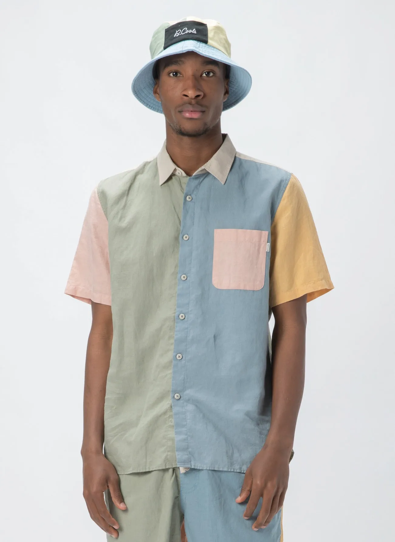 Holiday Short-Sleeve Shirt Pastel Colour Block sold by Barney Cools