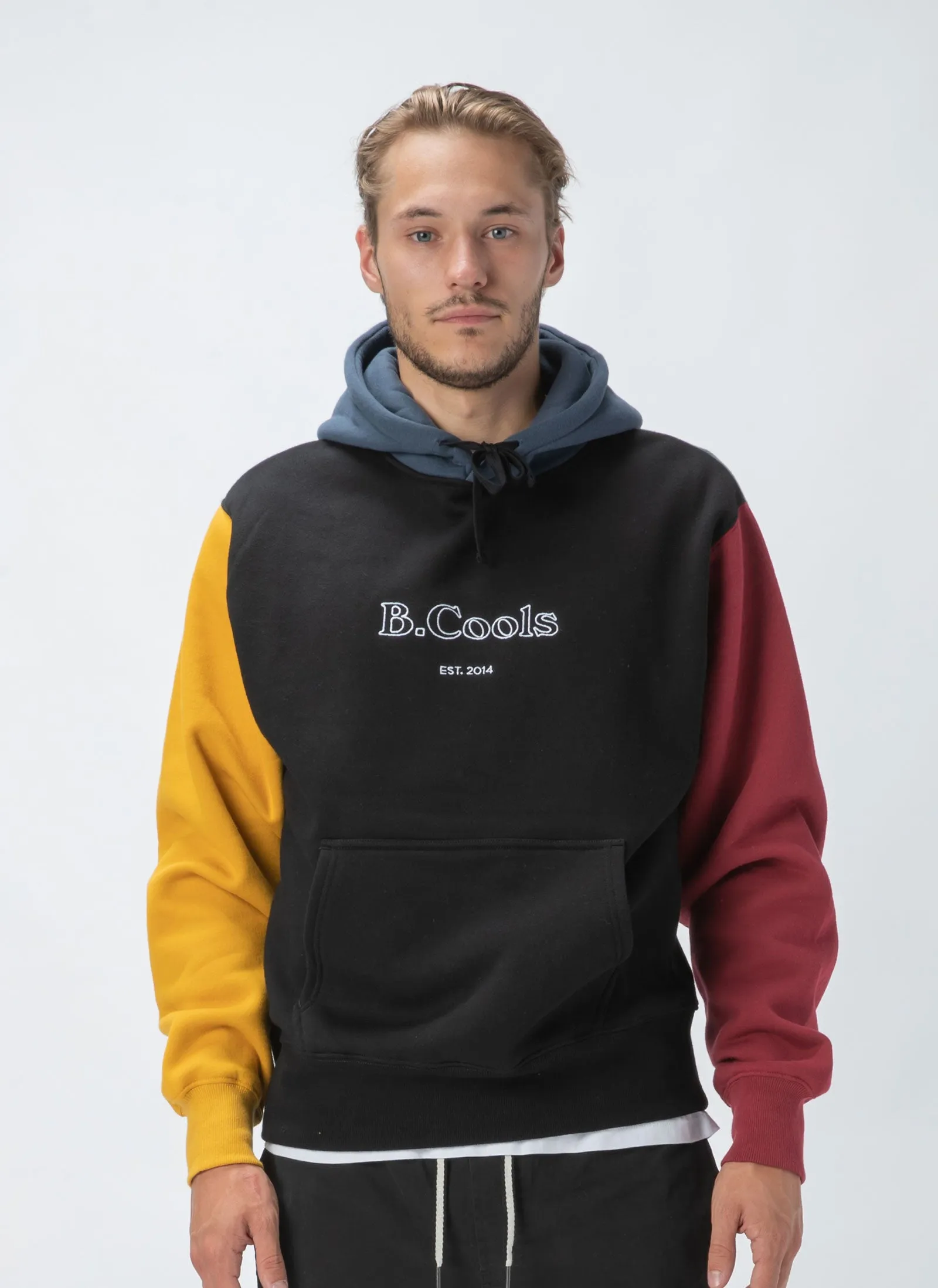 B.Cools Heritage Hood Sweatshirt Colour Block sold by Barney Cools