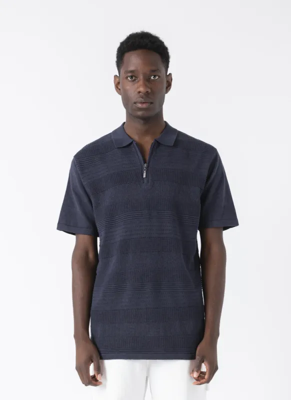 Golf Zip Polo Slate sold by Barney Cools