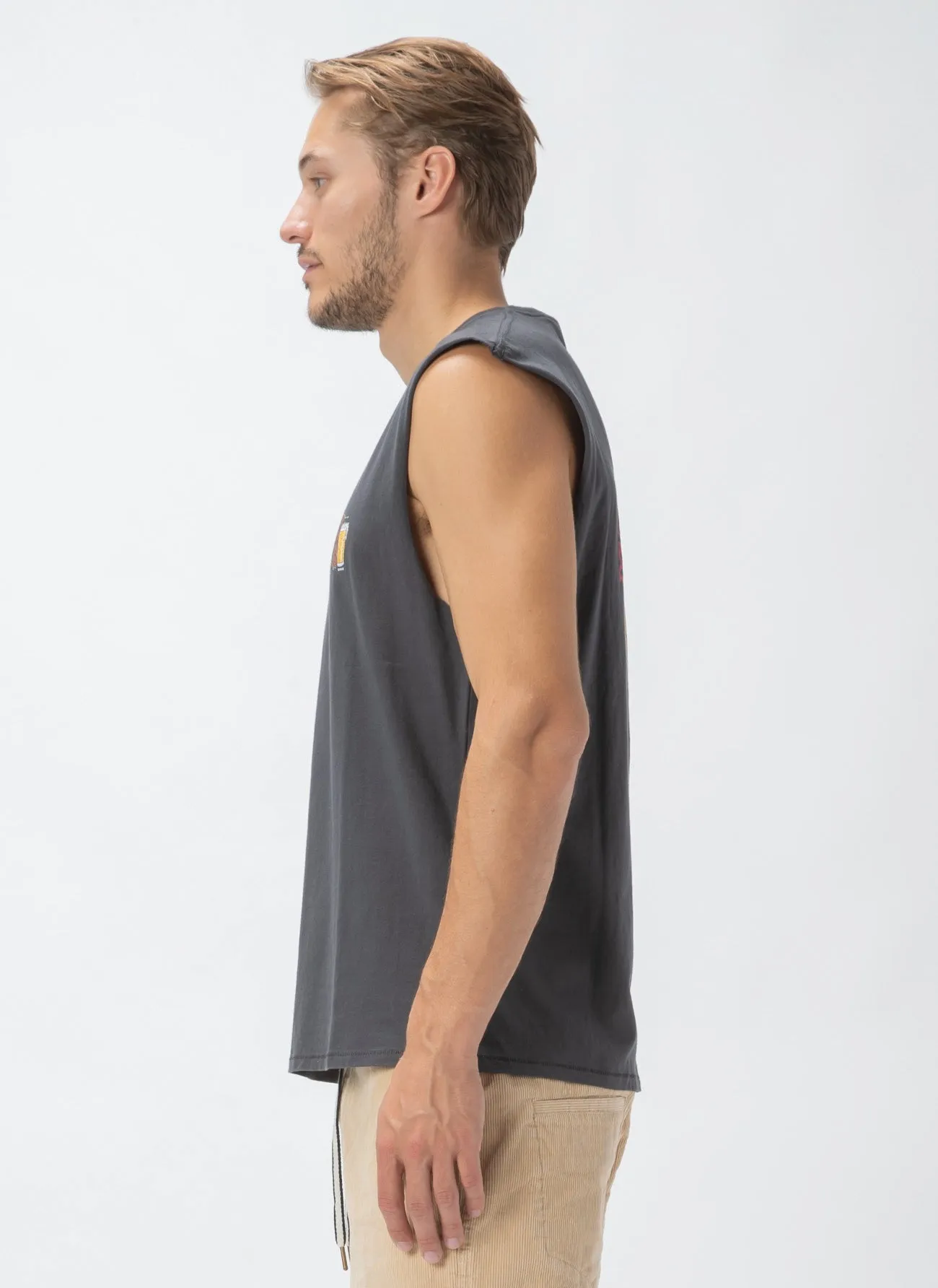 Echidna Muscle Tee Pigment Black sold by Barney Cools product image thumbnail 4