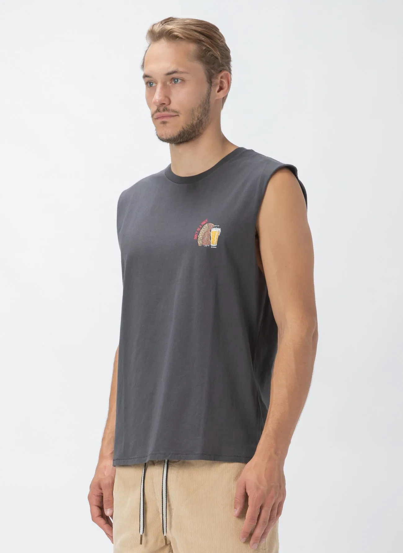 Echidna Muscle Tee Pigment Black sold by Barney Cools product image thumbnail 3