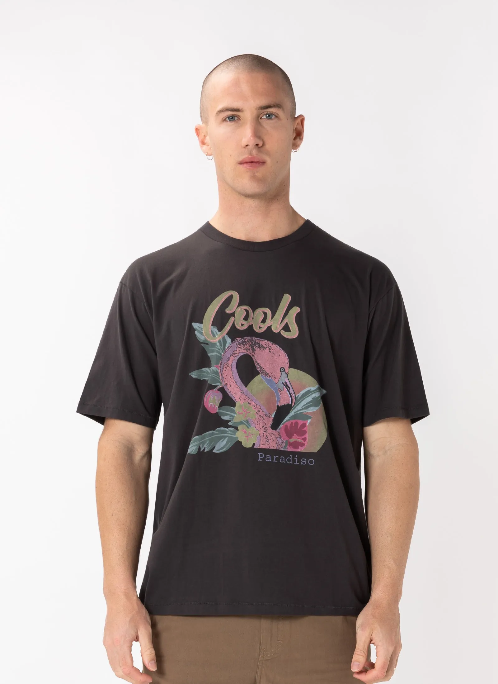Paradiso Homie Tee Acid Black sold by Barney Cools