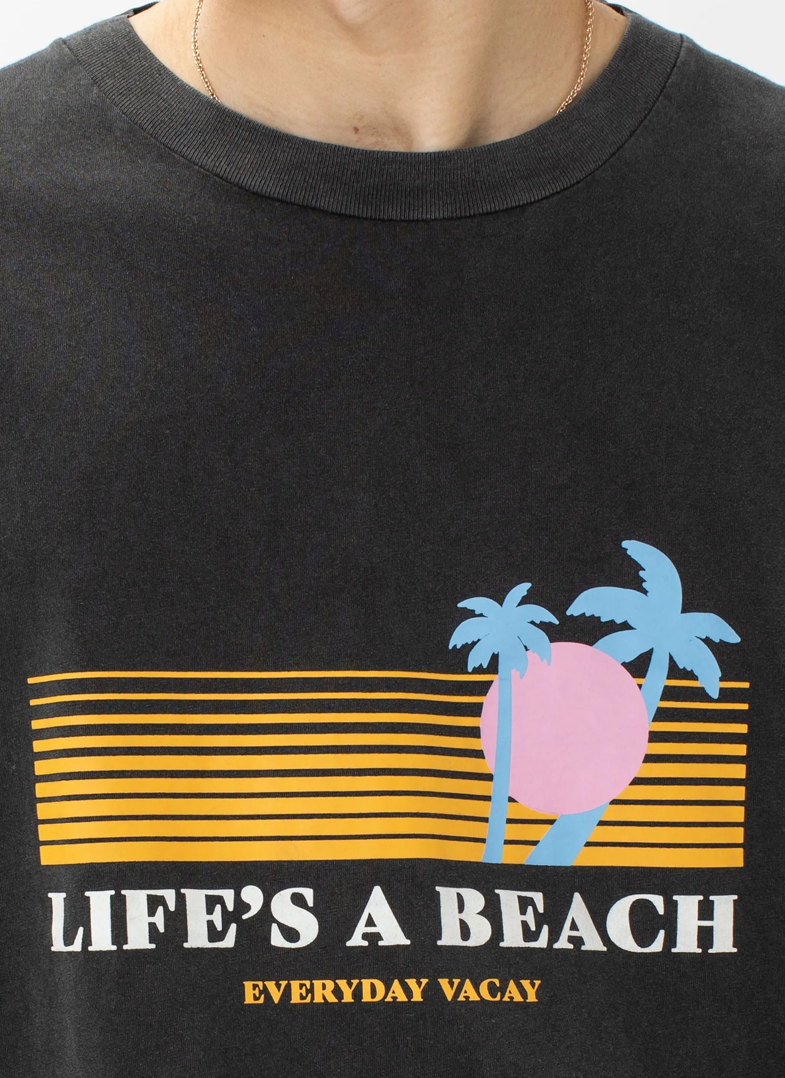 Life's A Beach Homie Tee Pigment Black sold by Barney Cools product image thumbnail 2
