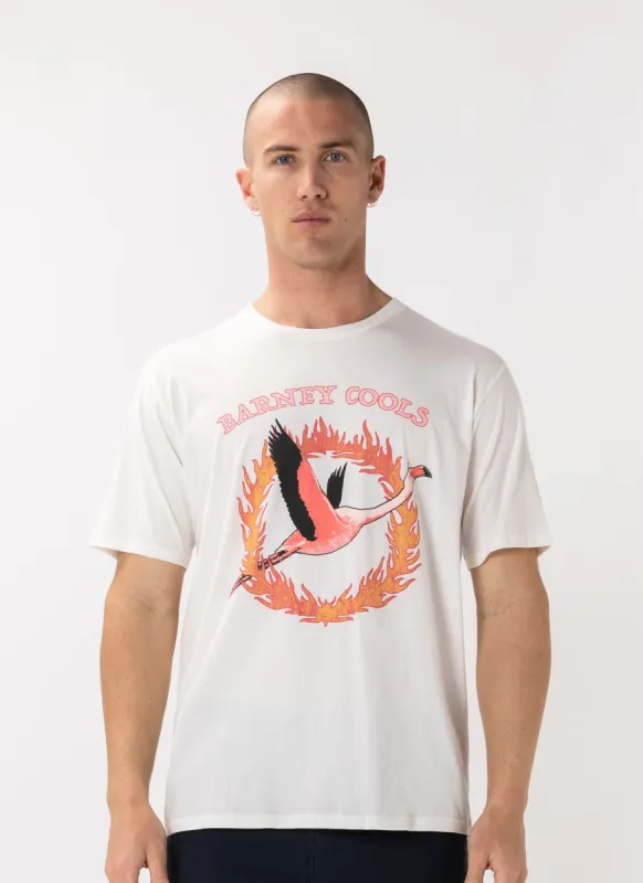 Flamingo Tee White sold by Barney Cools