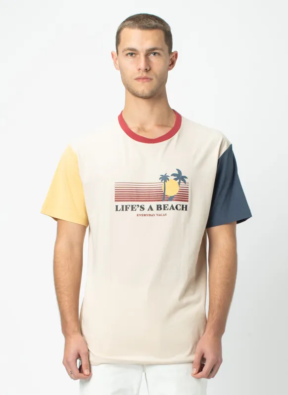 Beach Homie Tee Colour Block sold by Barney Cools