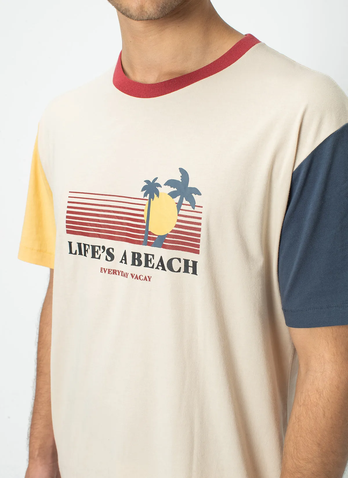 Beach Homie Tee Colour Block sold by Barney Cools product image thumbnail 3