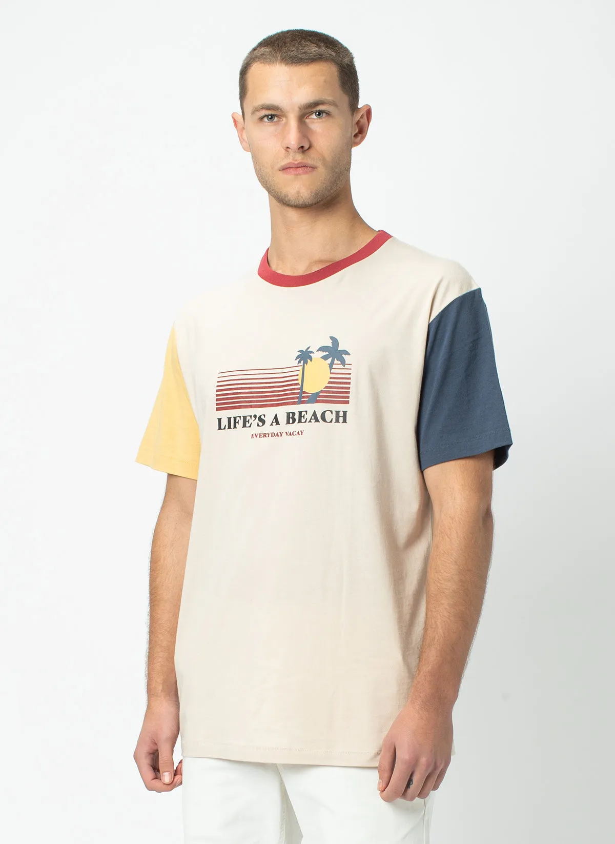 Beach Homie Tee Colour Block sold by Barney Cools product image thumbnail 4
