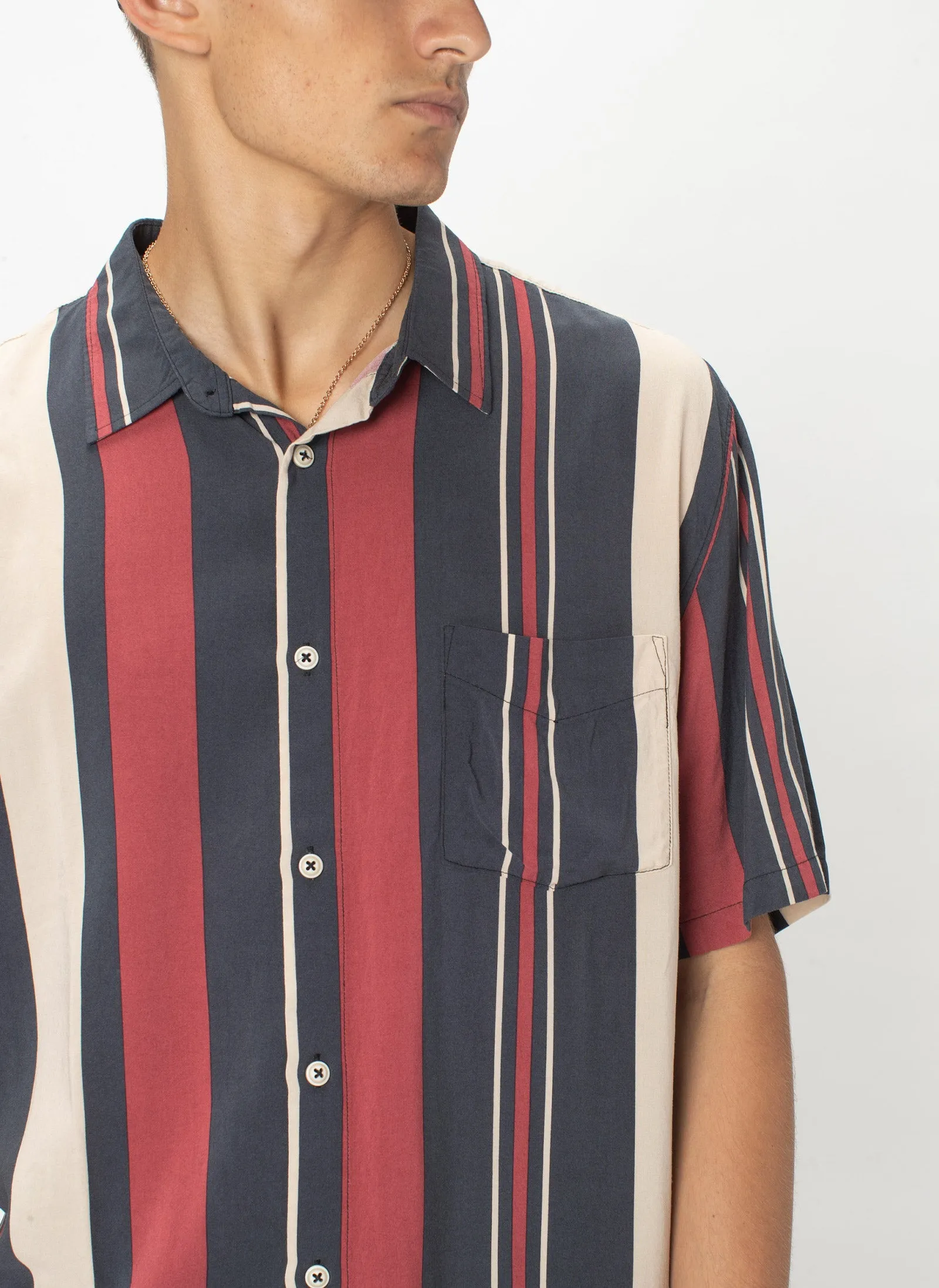 Holiday Short-Sleeve Shirt Red Vert Stripe sold by Barney Cools product image thumbnail 2