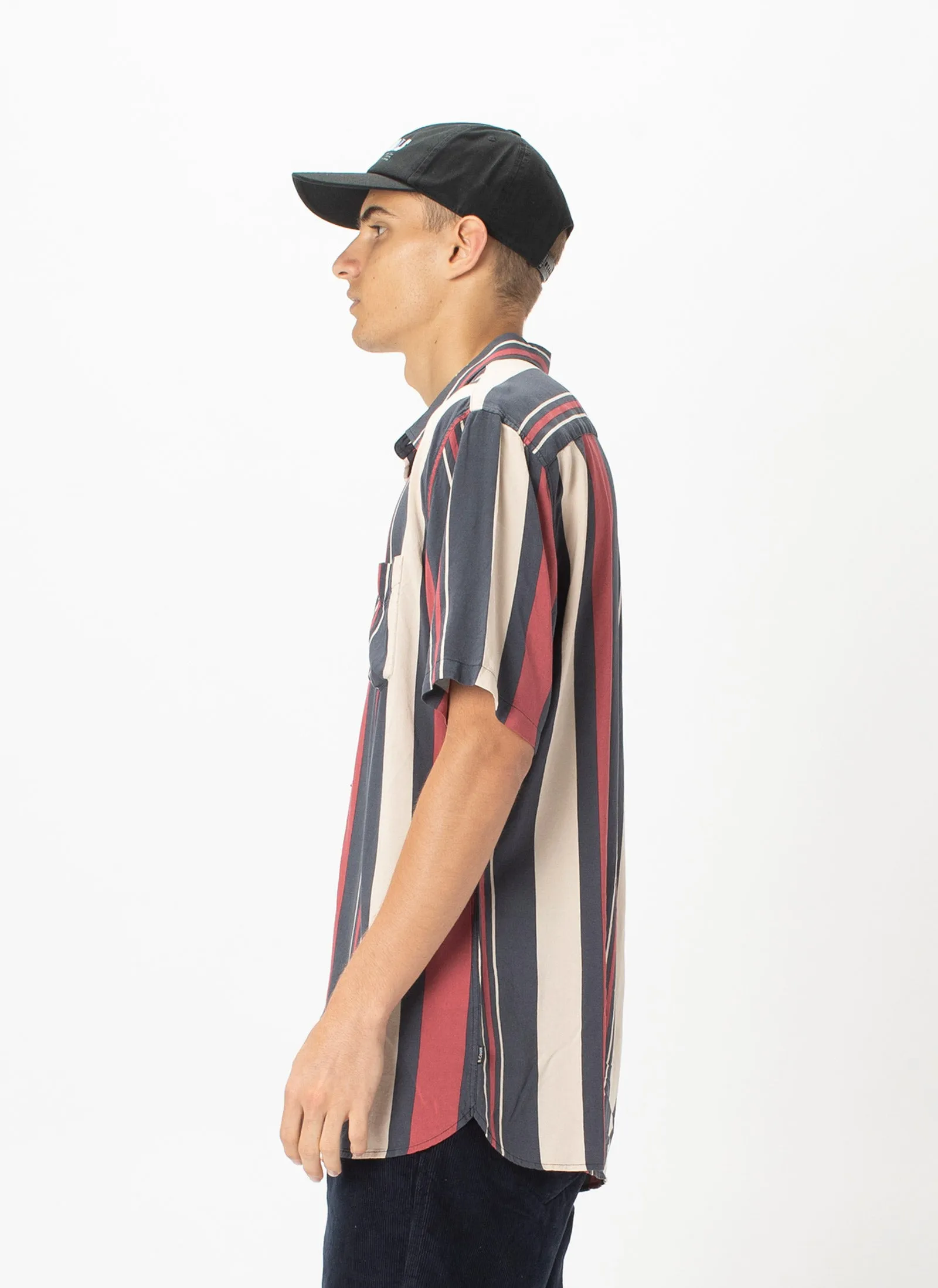 Holiday Short-Sleeve Shirt Red Vert Stripe sold by Barney Cools product image thumbnail 4